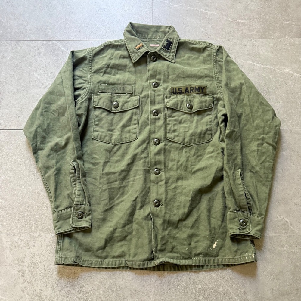 Vintage US Army OG-107 Cotton Sateen Utility Shirt